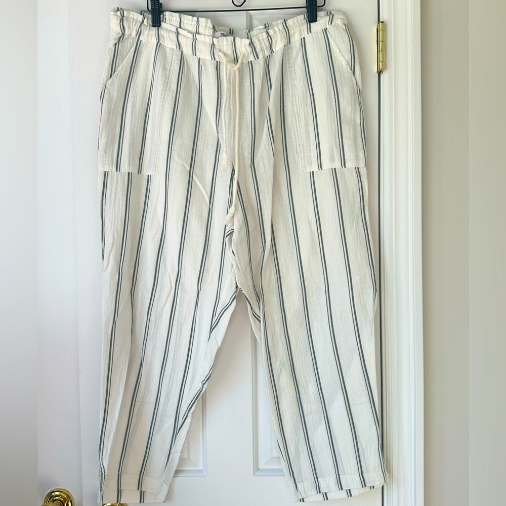 Madewell Beach Coverup Striped Trouser. NWT, size XL